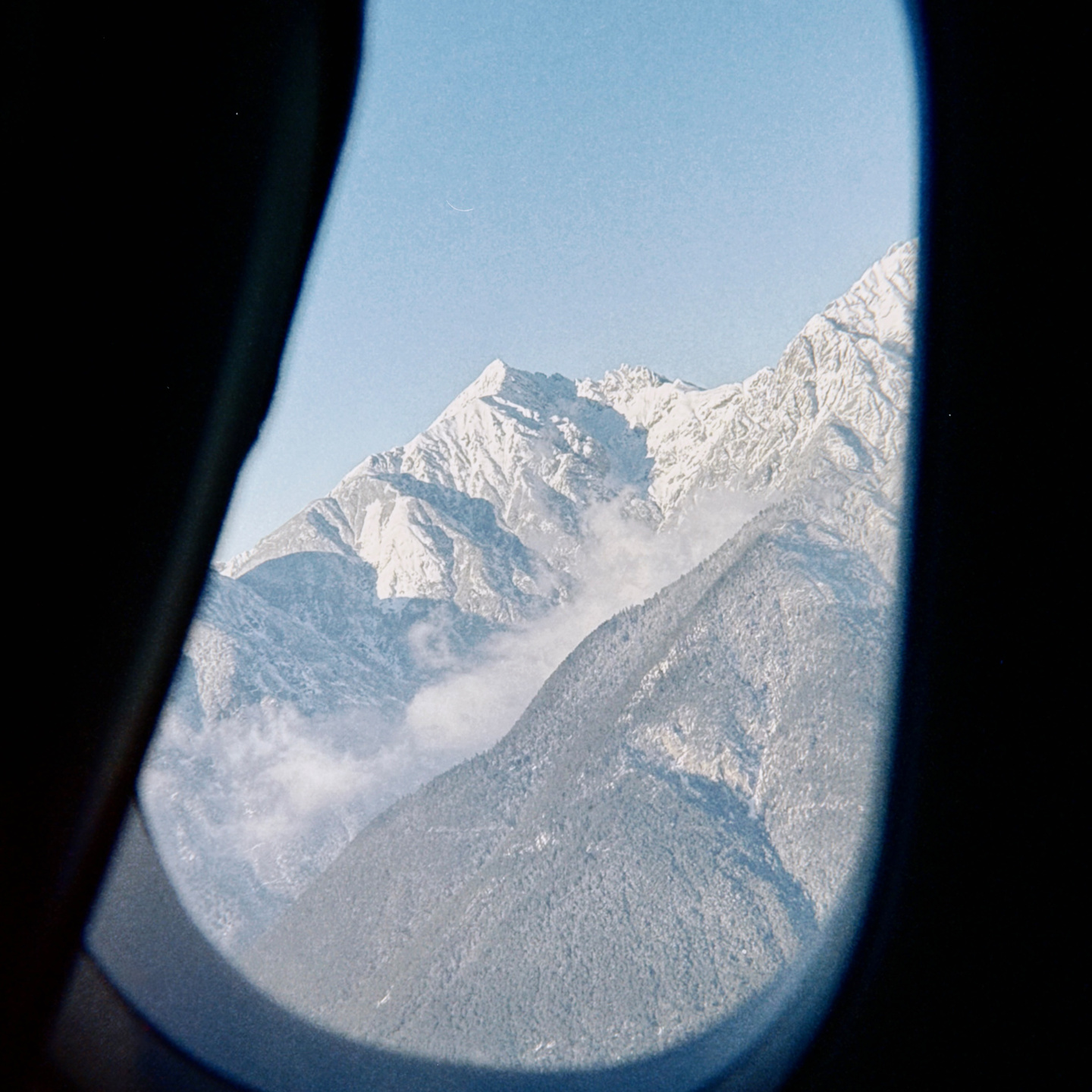 A photograph frm the plane window when going on a company ski trip