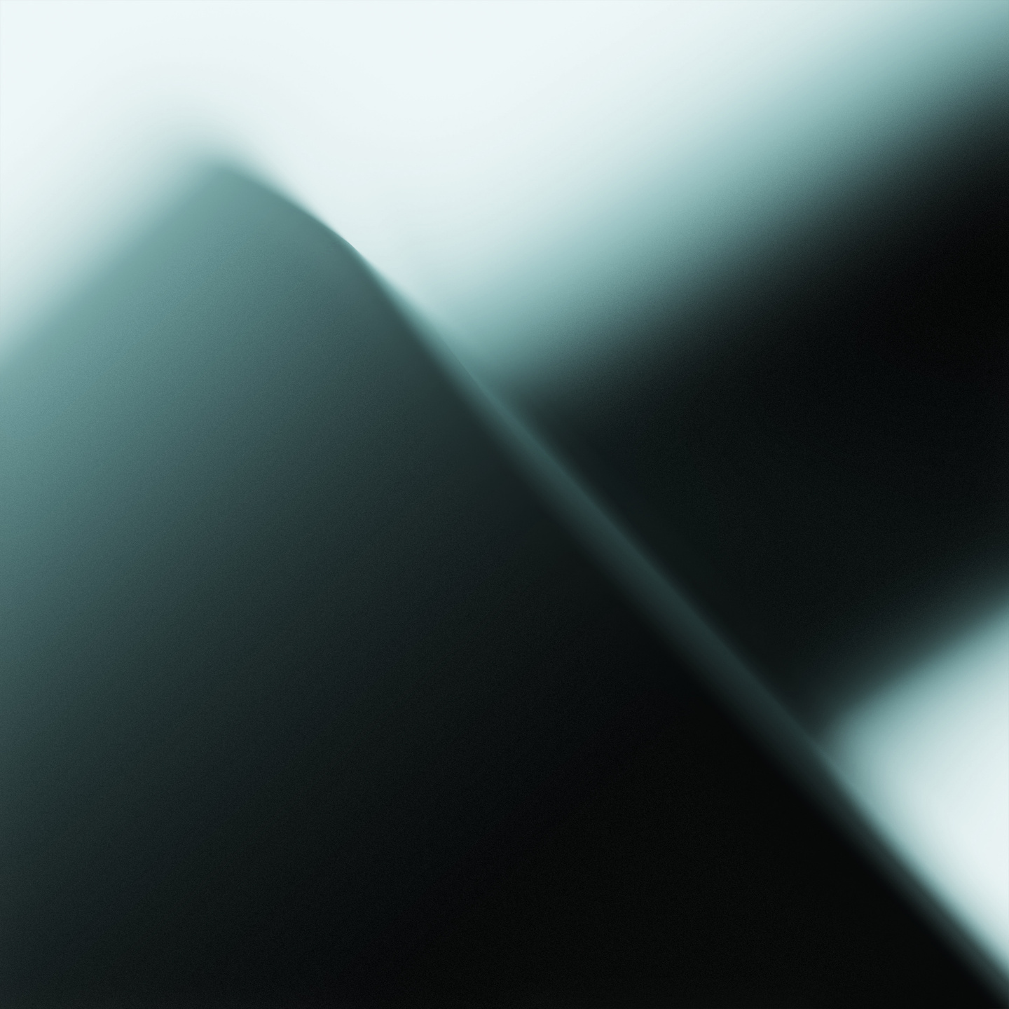 Abstract dark glossy curved surface with blurred light reflections