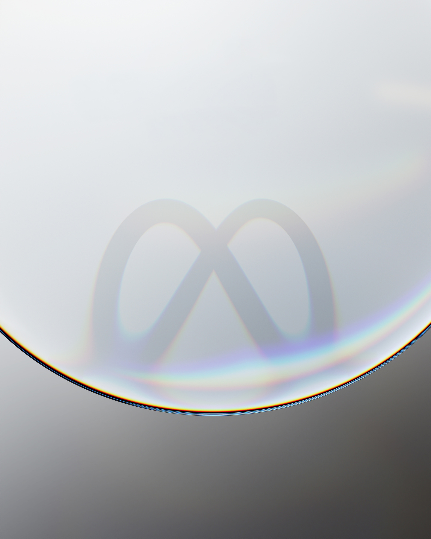 Logo outline visible on a clear glass lens