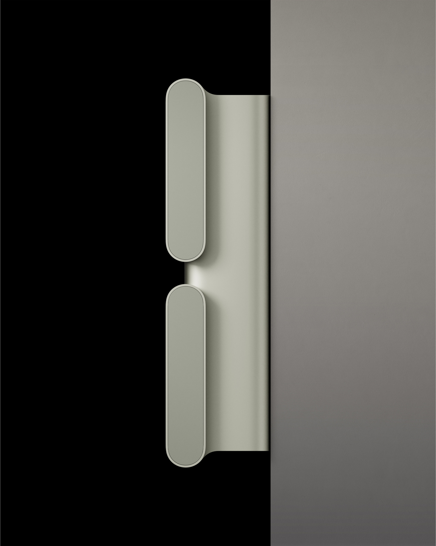 Close-up profile view showing the rounded lower edge and casing of an air conditioner.