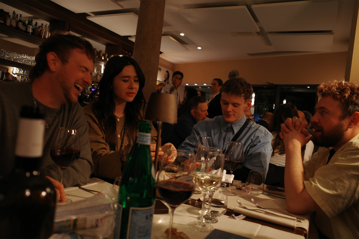 BLOND team members having dinner during Milan Design Week