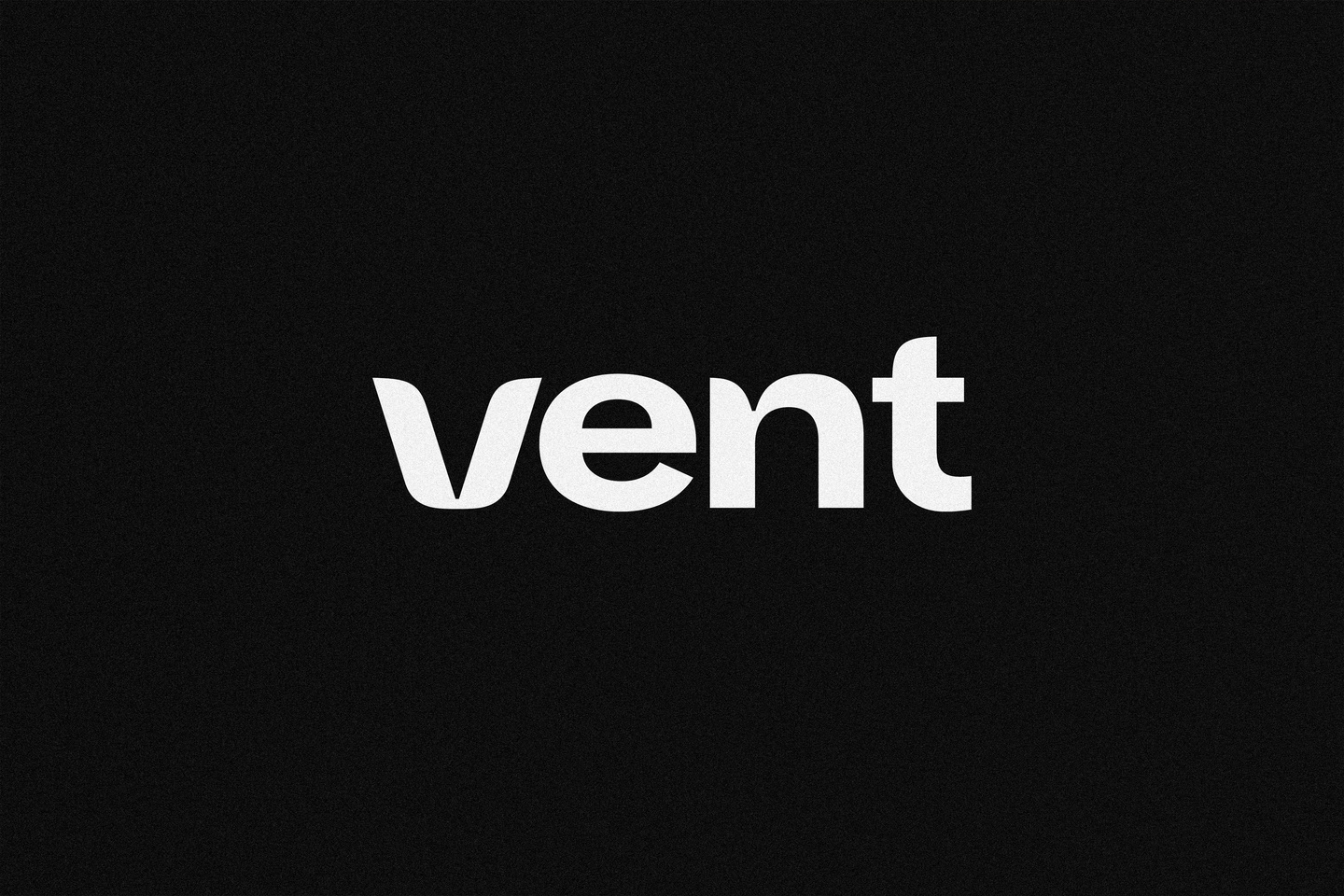 Vent logo on black background.